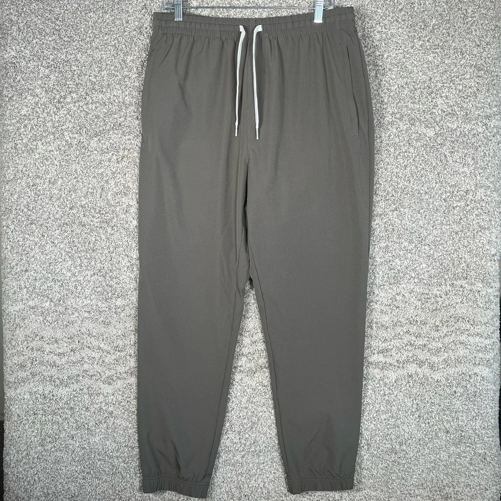 Cove USA Pants Mens 34x28 Gray Drawstring Hybrid Performance Joggers Activewear